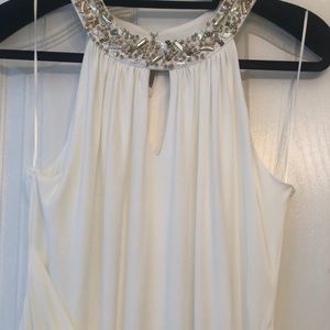 Macy's Dresses - White mini dress with beading! Macy's Dresses - White mini dress with beading!